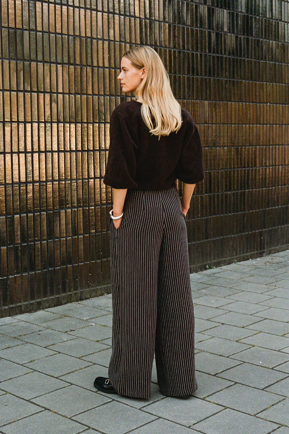FLOW PANTS STRIPES BROWN