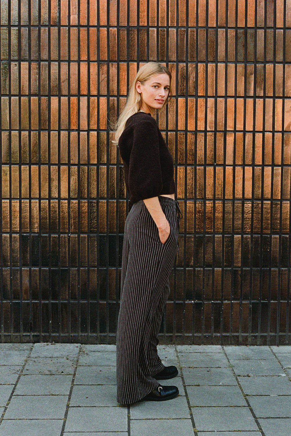 FLOW PANTS STRIPES BROWN