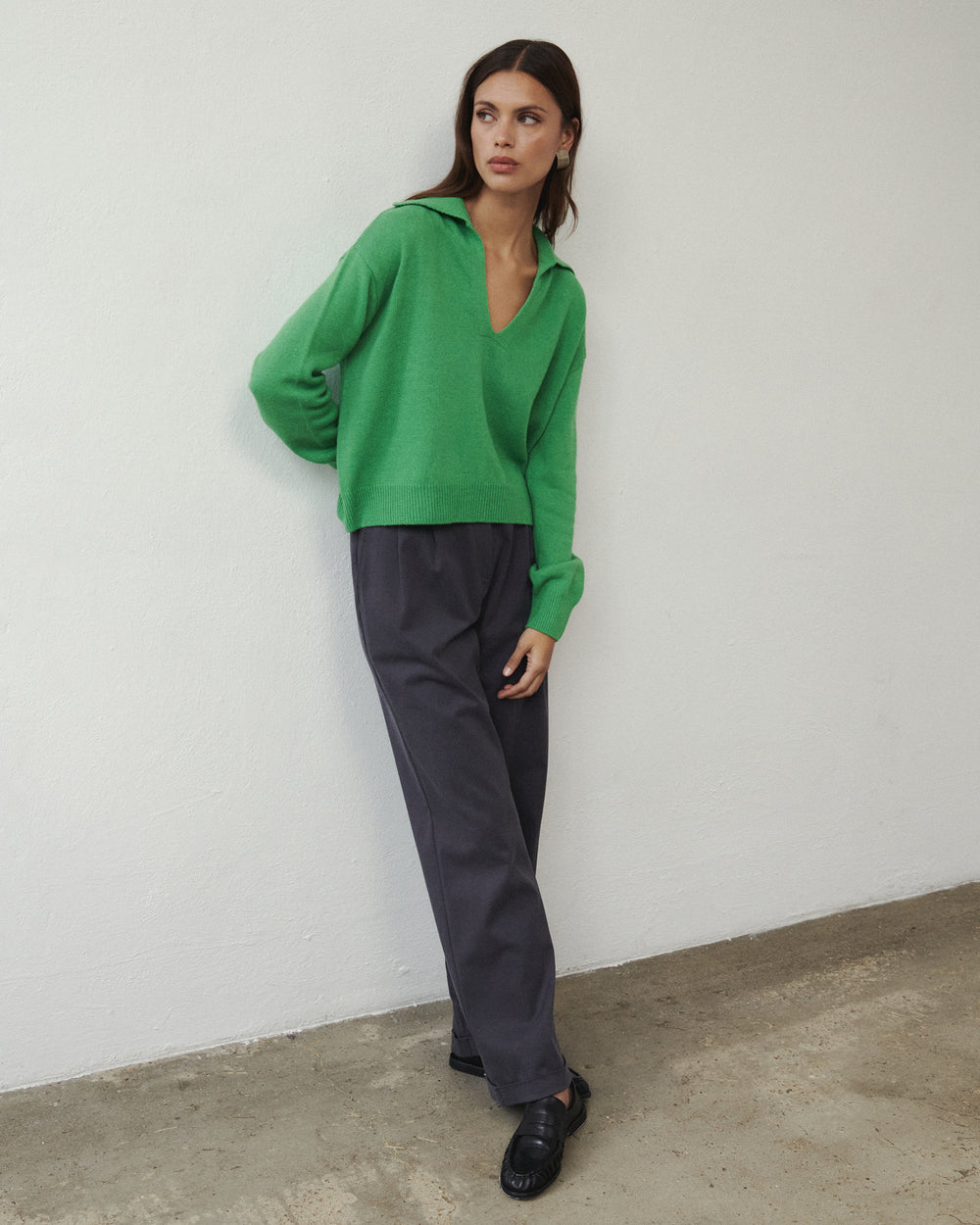 MIRA WOOLEN SWEATER GREEN