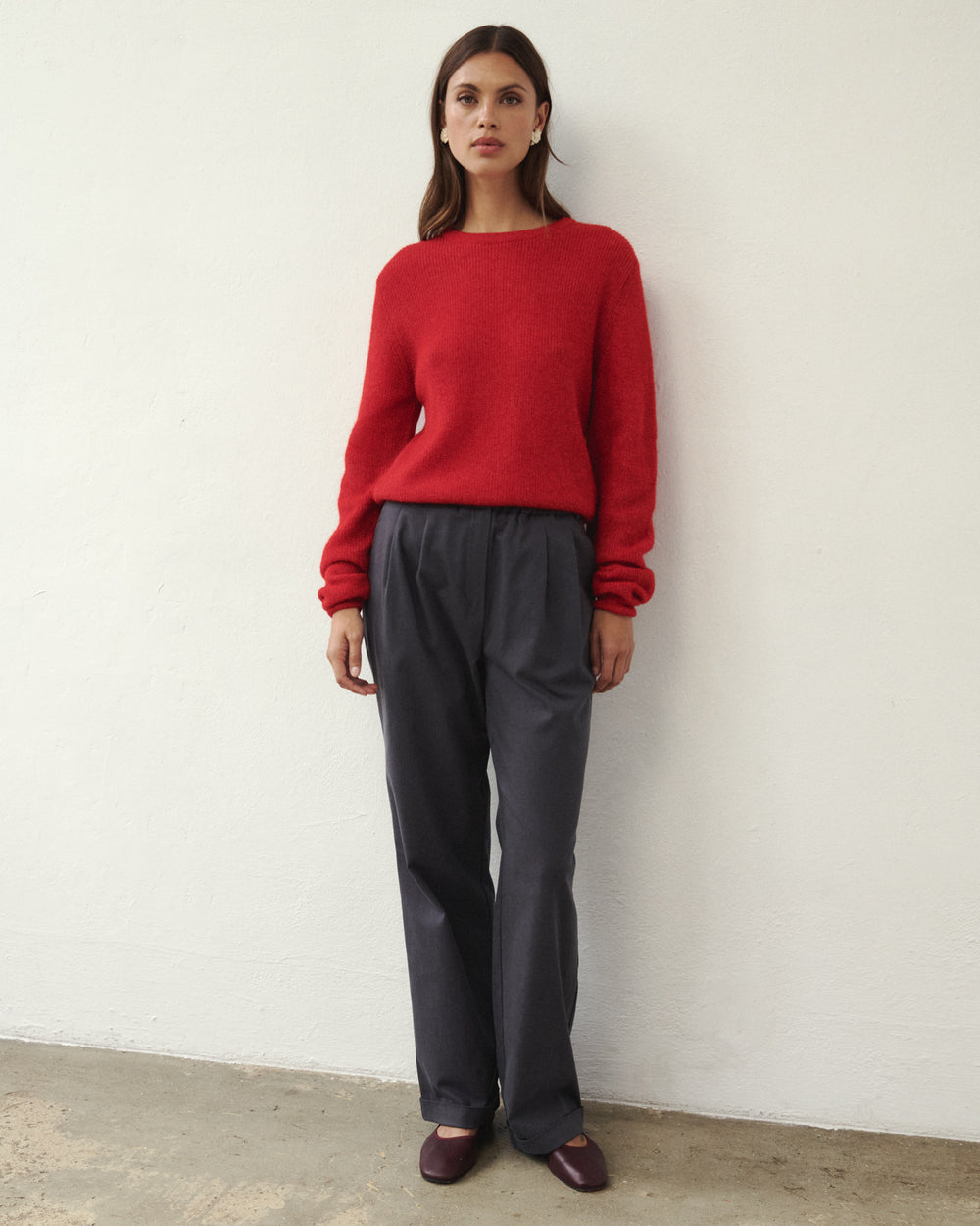 PULL EN LAINE PALM ROUGE