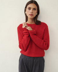 PULL EN LAINE PALM ROUGE