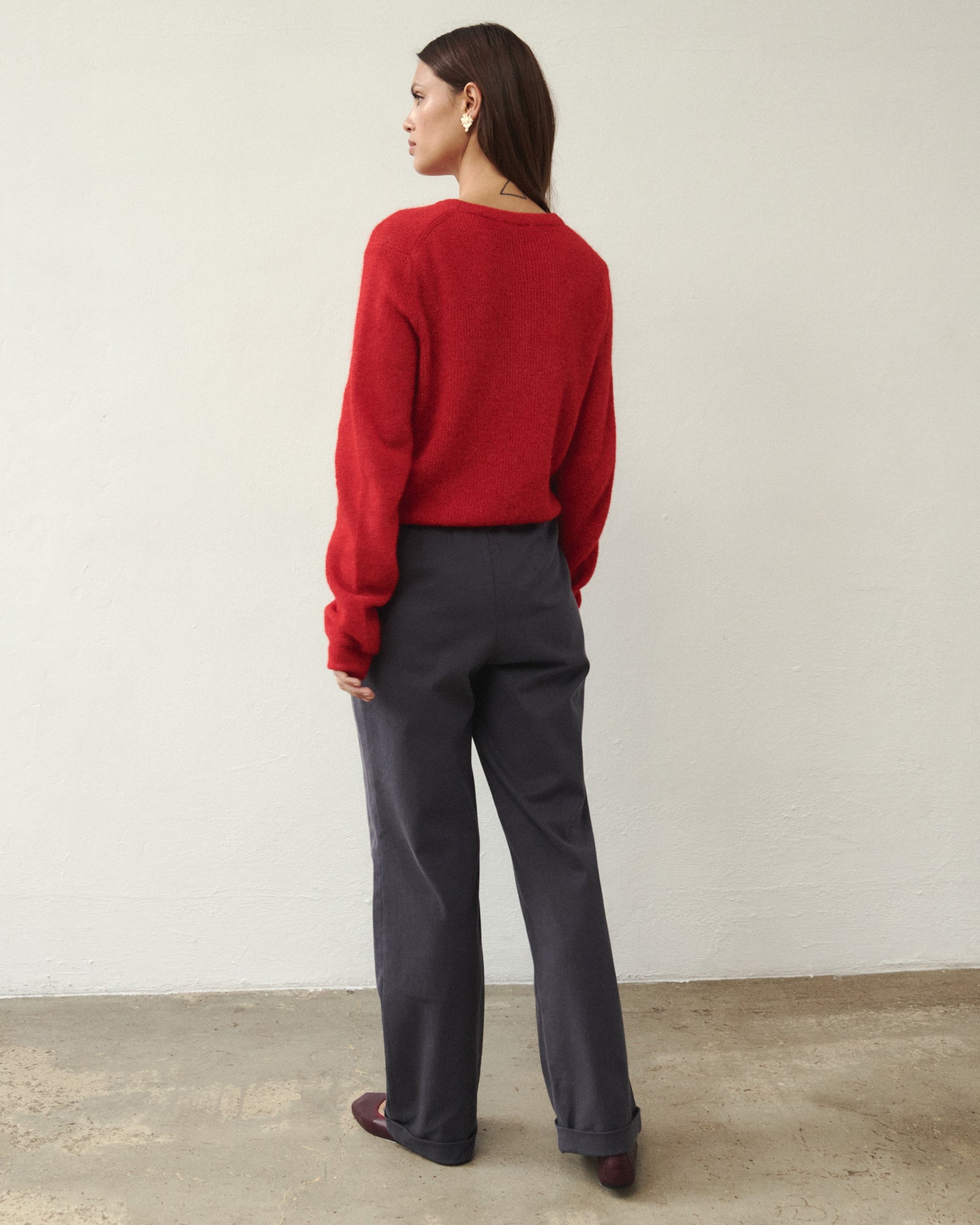 PULL EN LAINE PALM ROUGE