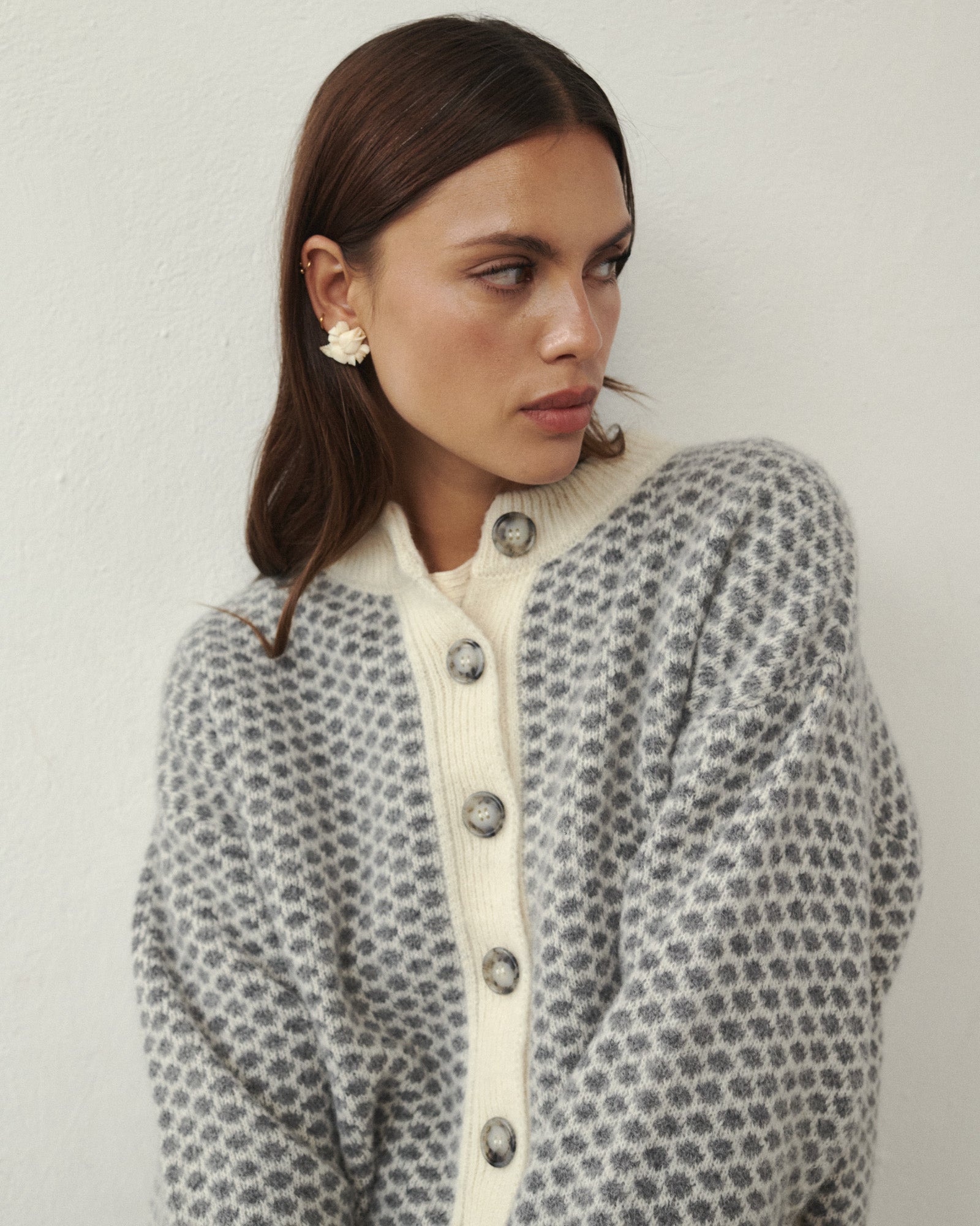 CARDIGAN EN LAINE TASTE GRIS