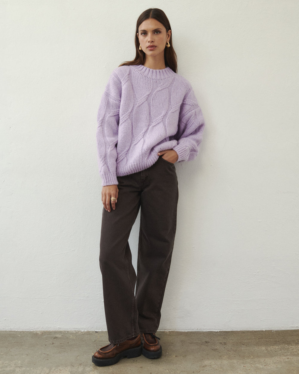 LIVIA WOOLEN SWEATER LILA