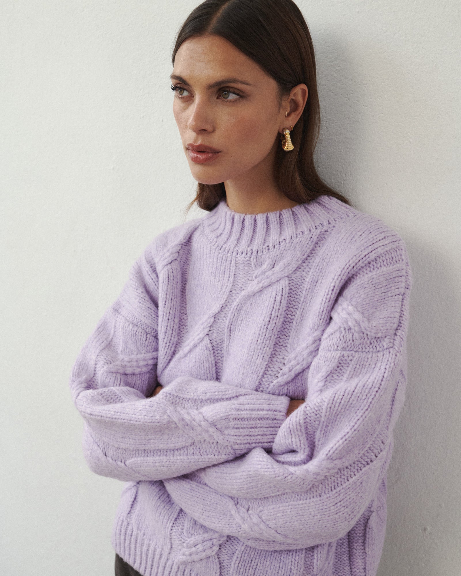 LIVIA WOOLEN SWEATER LILA
