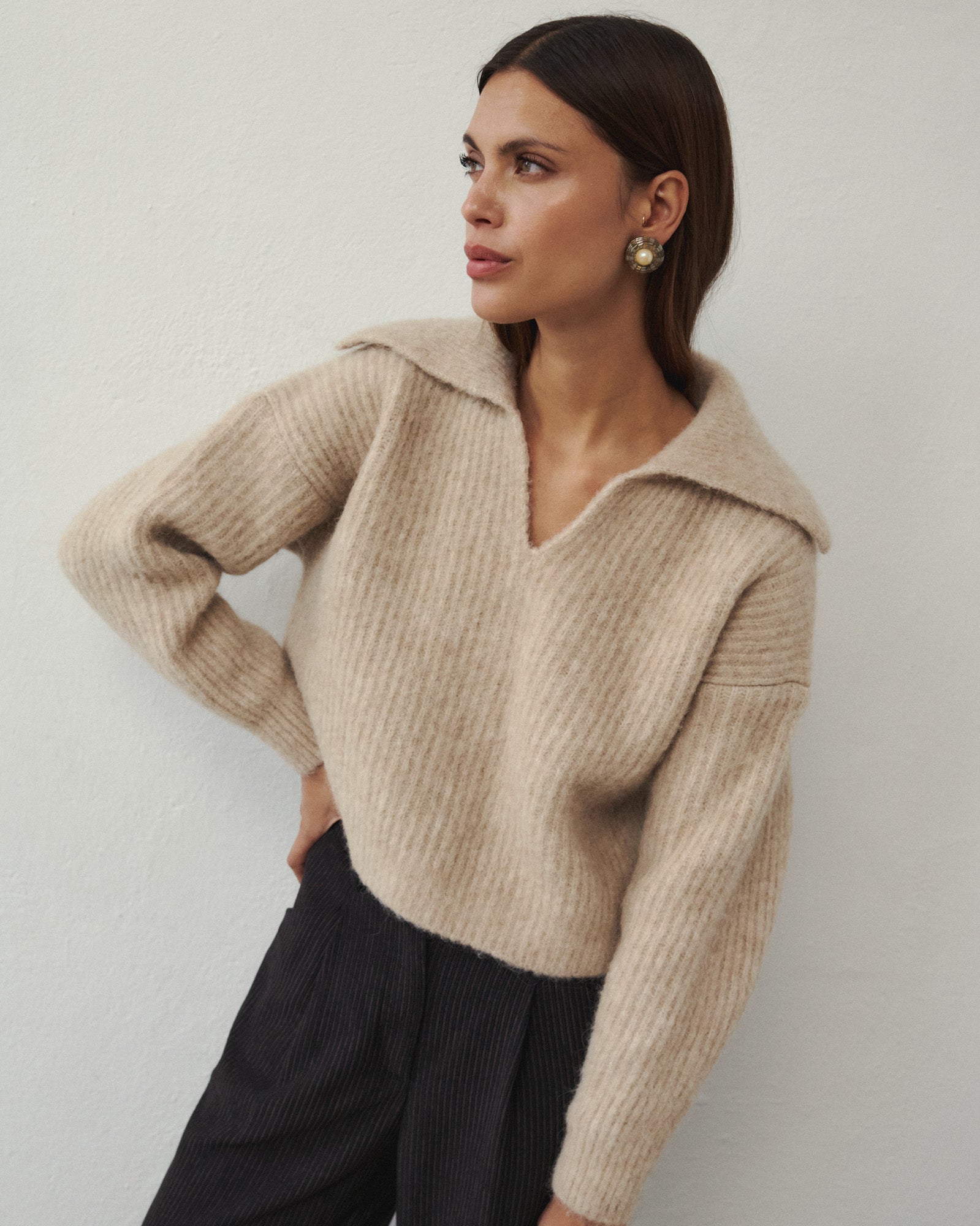 PULL EN LAINE ODETTE BEIGE