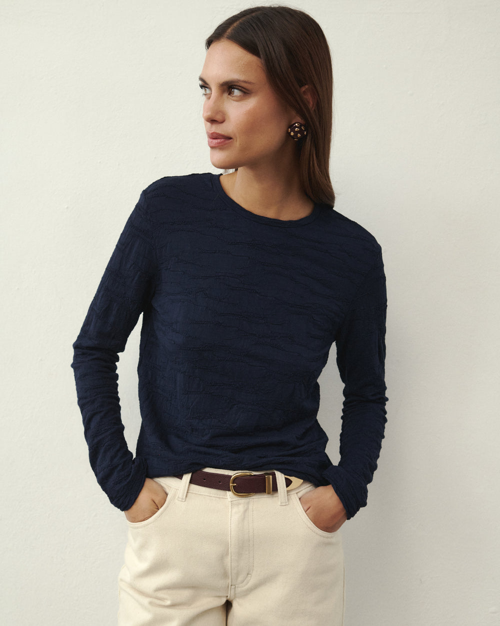 OPAL MANCHES LONGUES MARINE