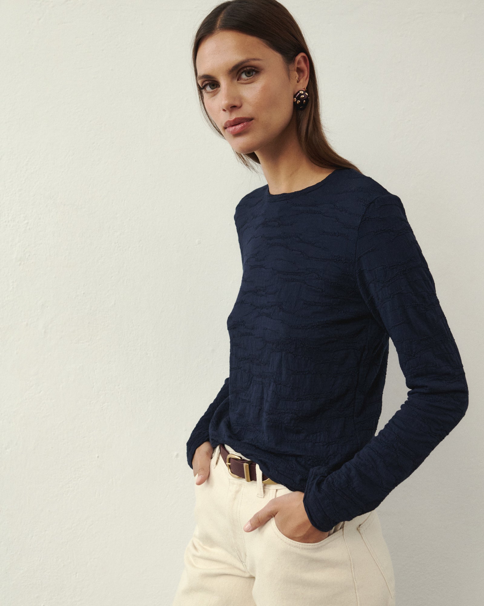 OPAL MANCHES LONGUES MARINE