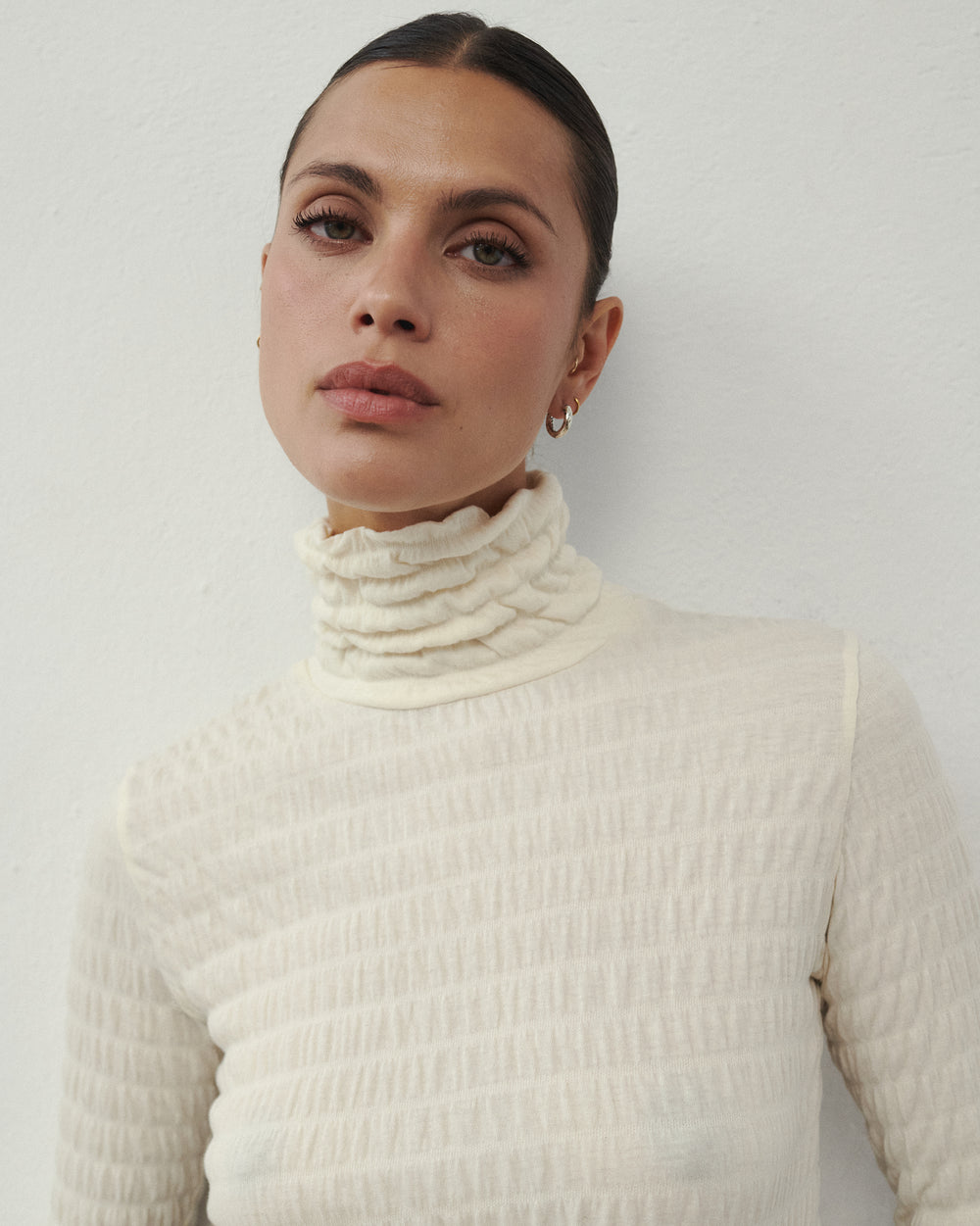 LONGSLEEVE WAFFLE ECRU