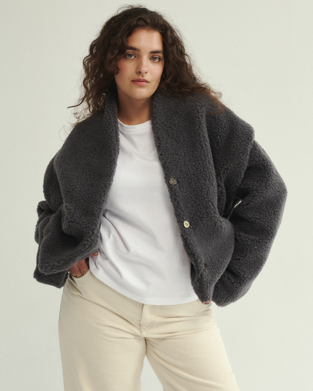 CHERIE WOLLJACKE GRAPHIT