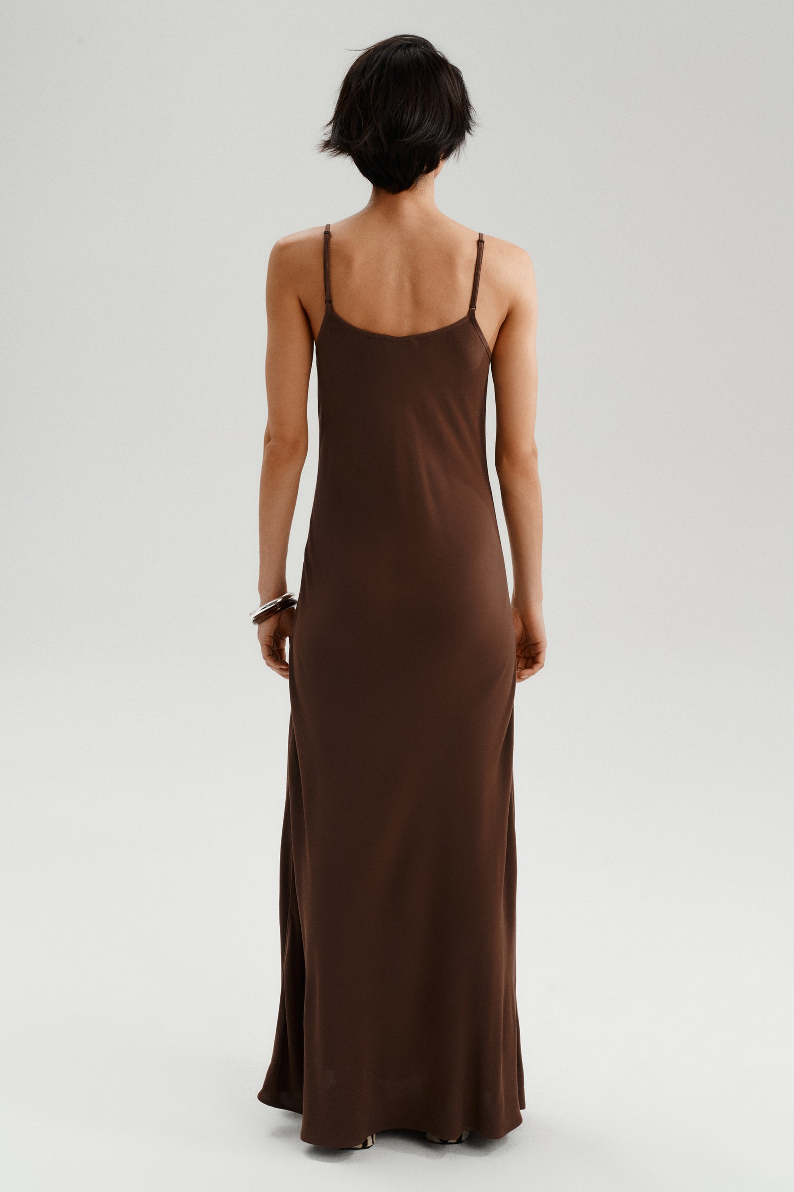 GOSSIP MAXI DRESS BROWN