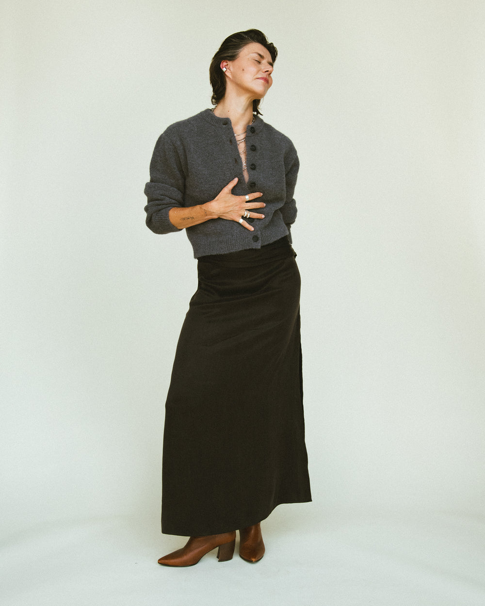 CARDIGAN EN LAINE SUBLIME GRAPHITE