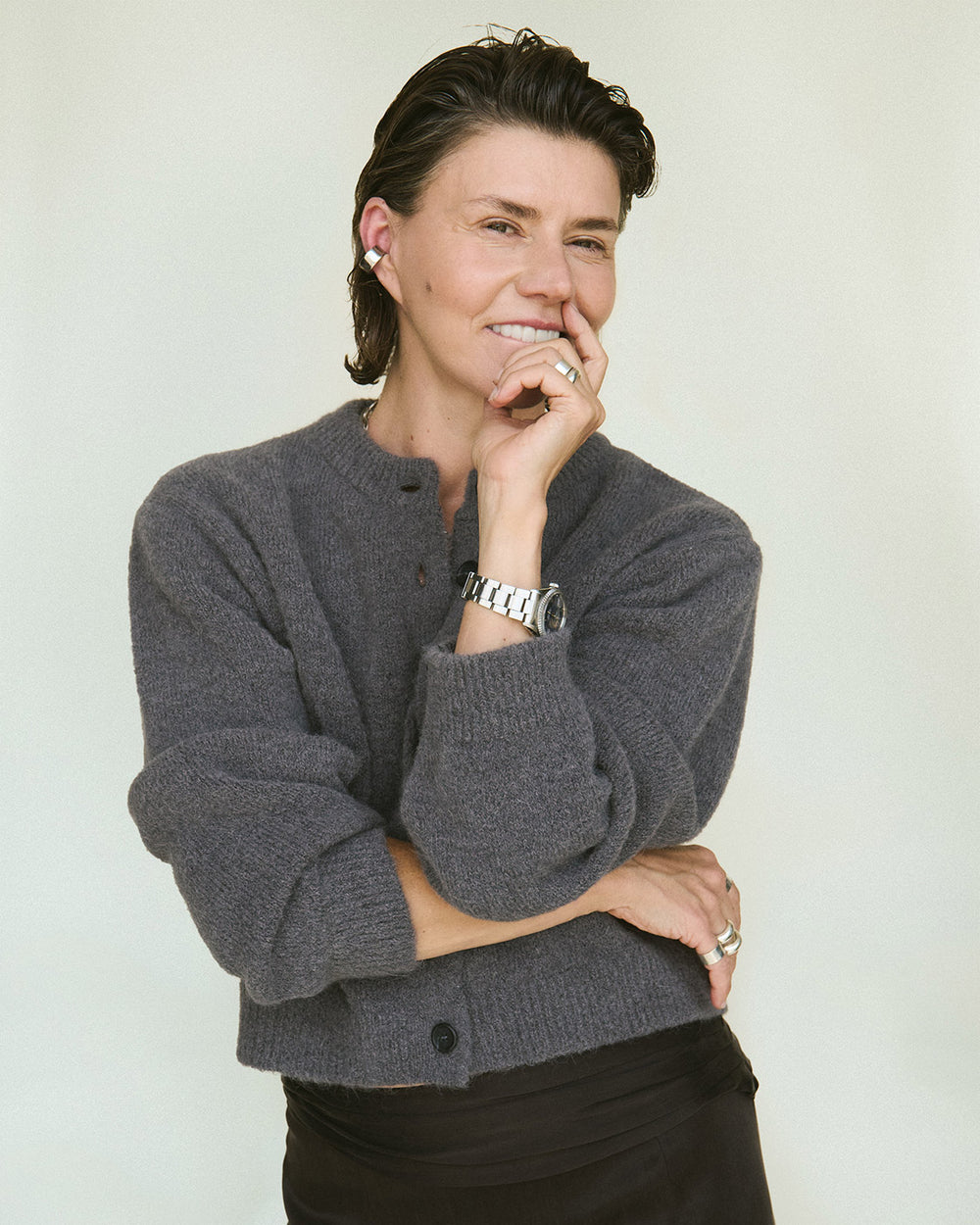 CARDIGAN EN LAINE SUBLIME GRAPHITE