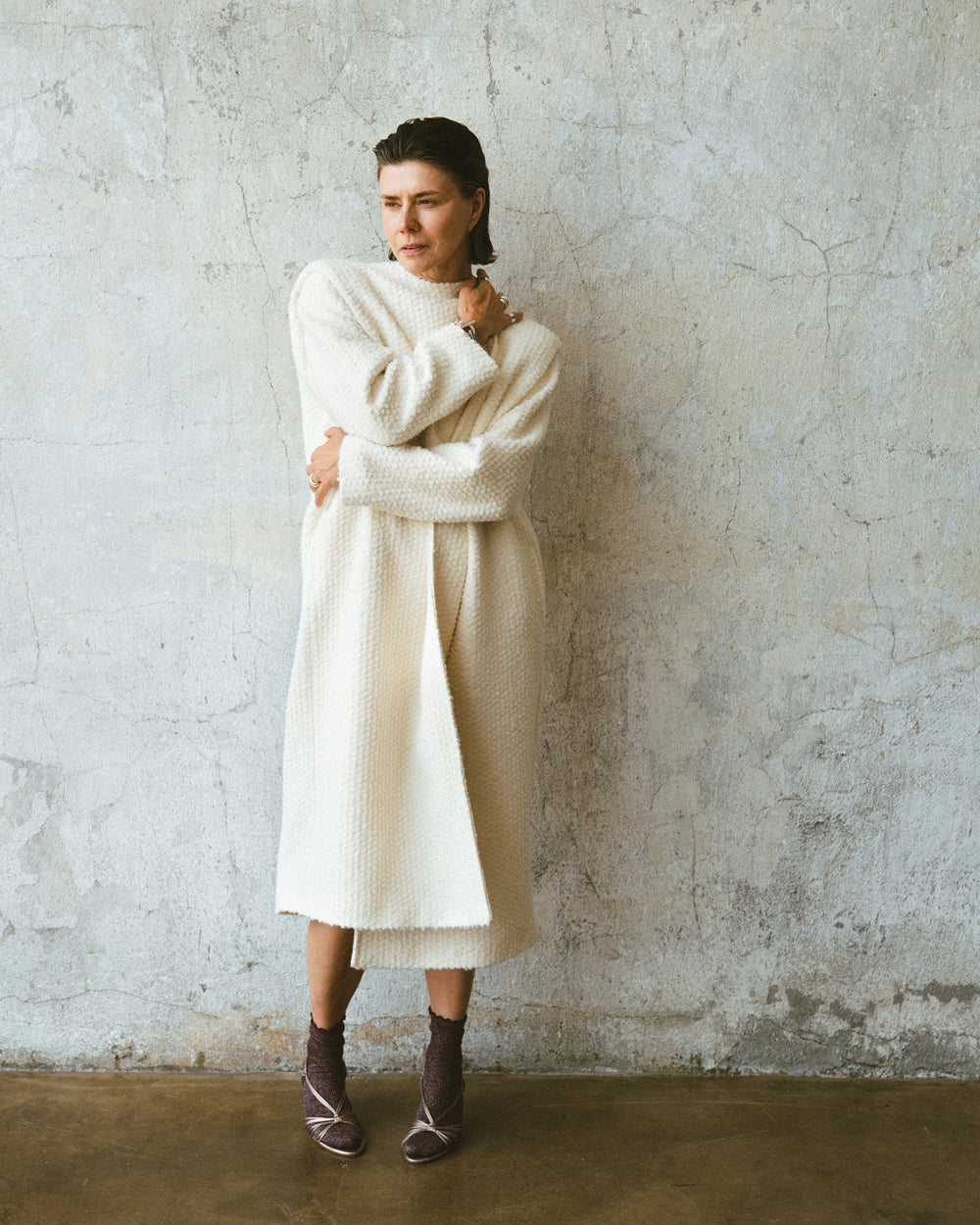 CLAIRE MANTEAU BLANC CASSÉ