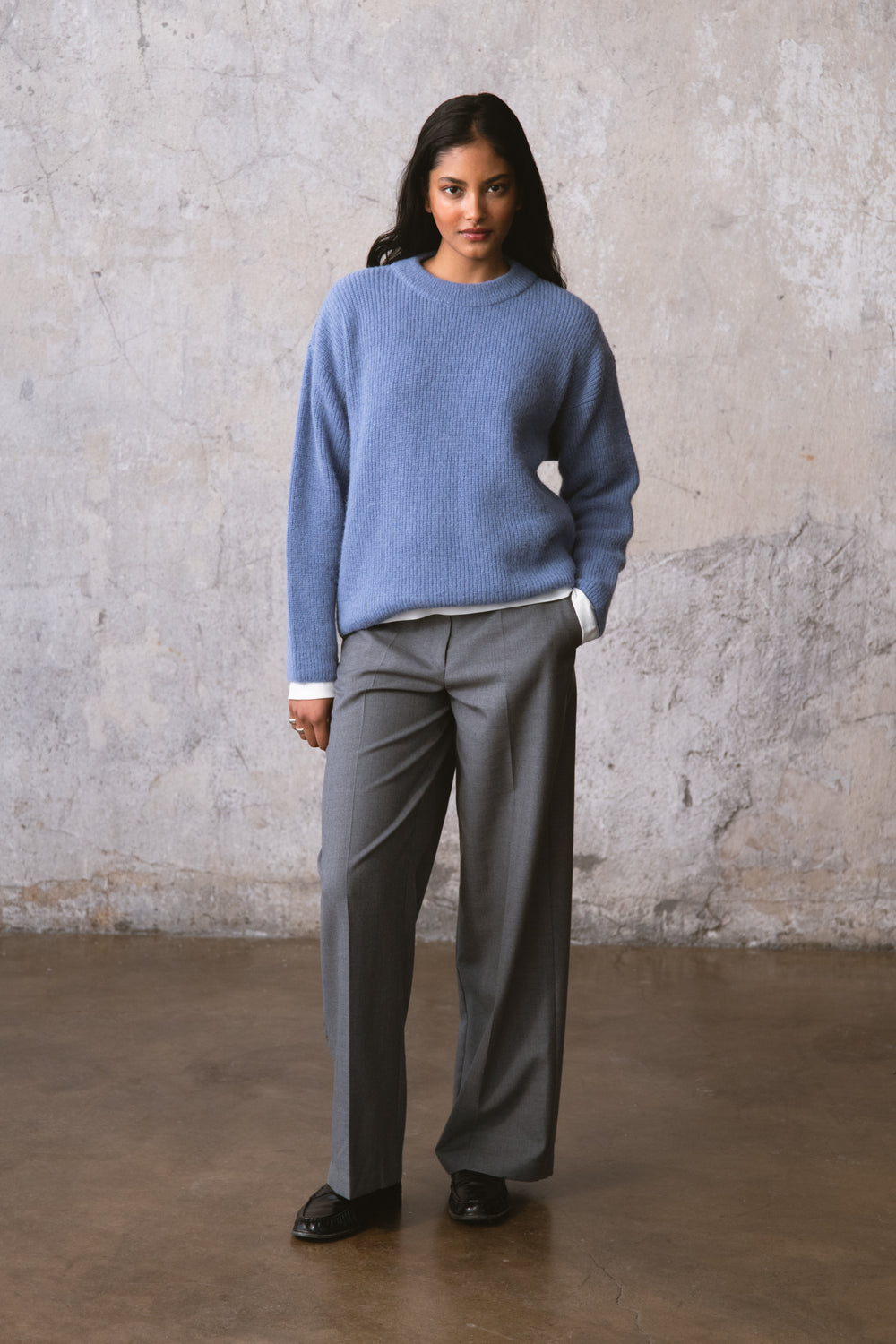 CROWN PULLOVER BLAU