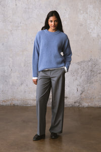CROWN PULLOVER BLAU