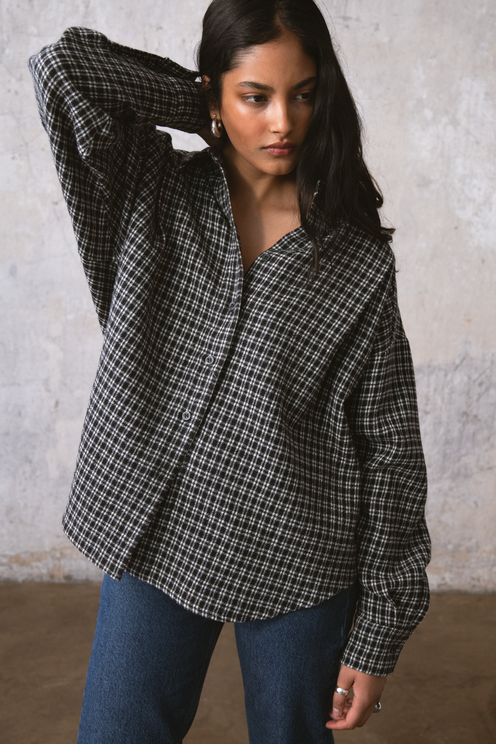 CHEMISE EN LAINE ROSEMARY NOIR