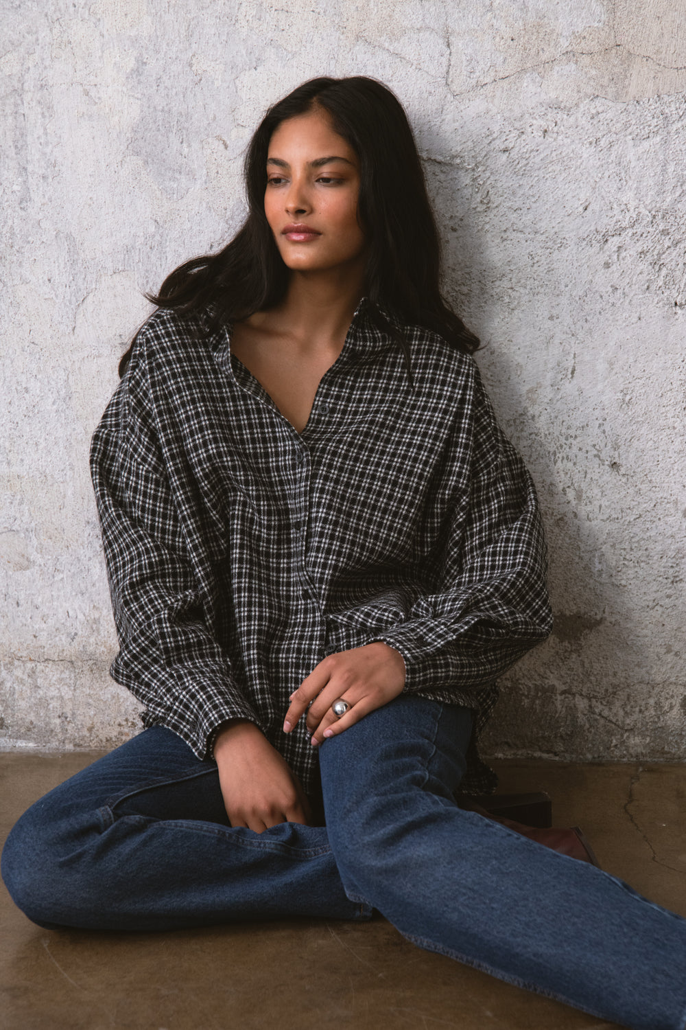 CHEMISE EN LAINE ROSEMARY NOIR