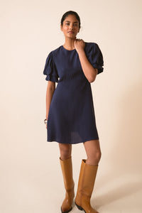 HEARTS MINI DRESS NAVY