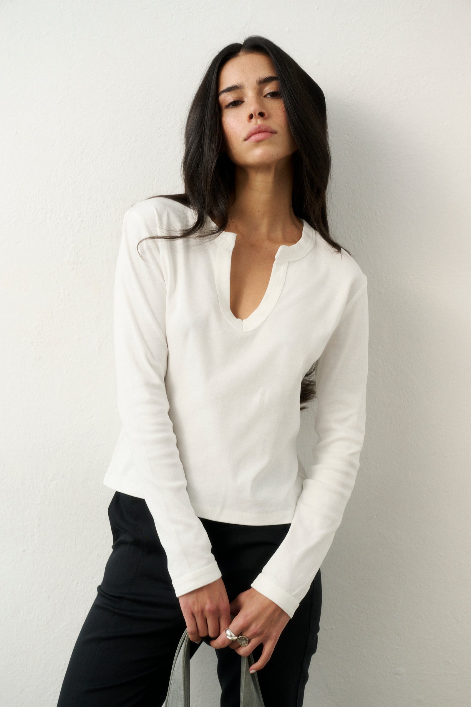 NICK LANGARM SHIRT WEISS