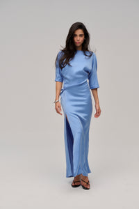 ROBE LESLIE BLEUE