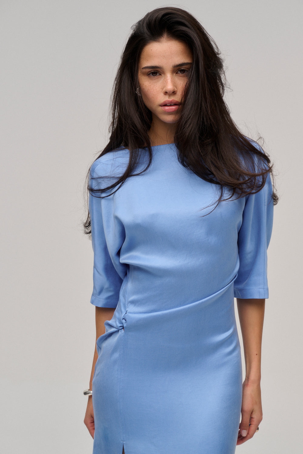 ROBE LESLIE BLEUE