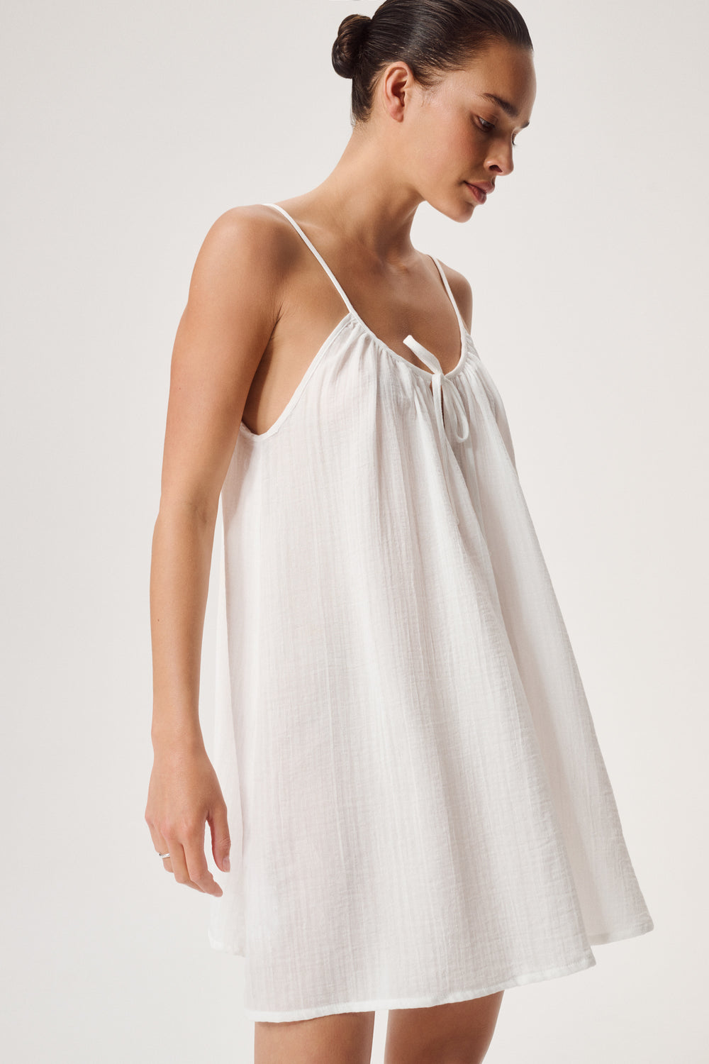 SUKIENKA MINI SILVER WHITE