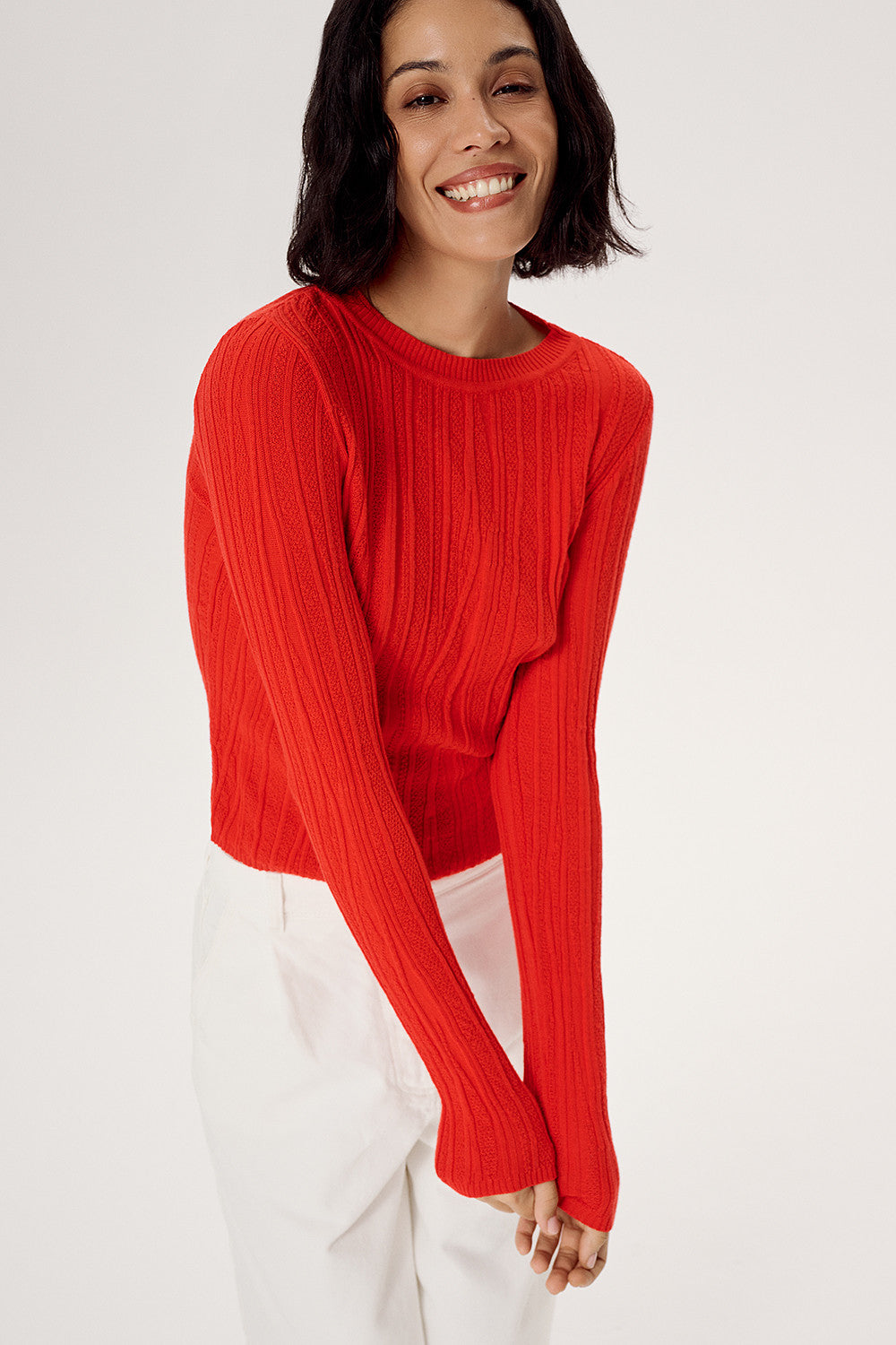LONGSLEEVE DZIANINOWY BAHIA RED