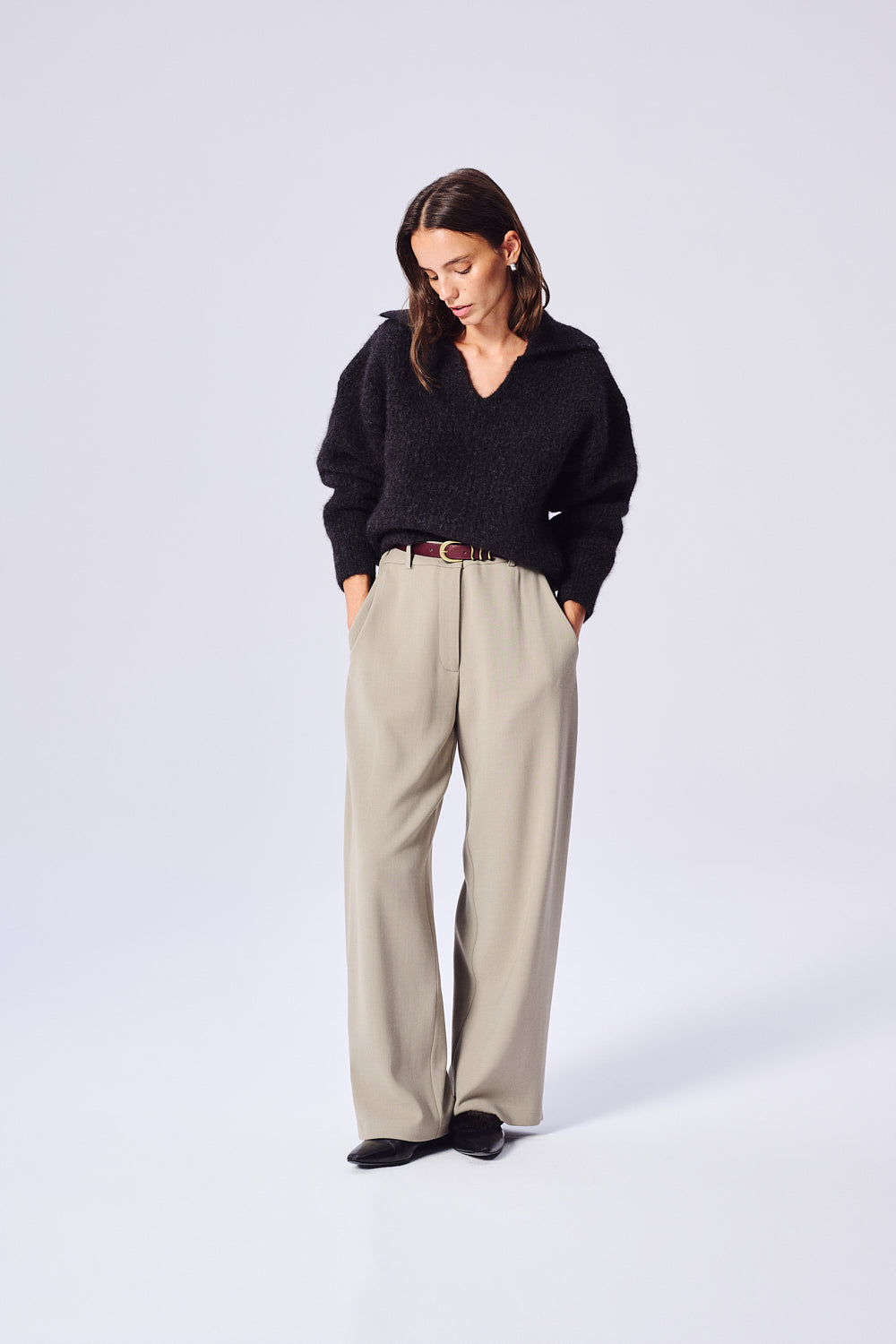 ODETTE GRAPHITE WOOL SWEATER