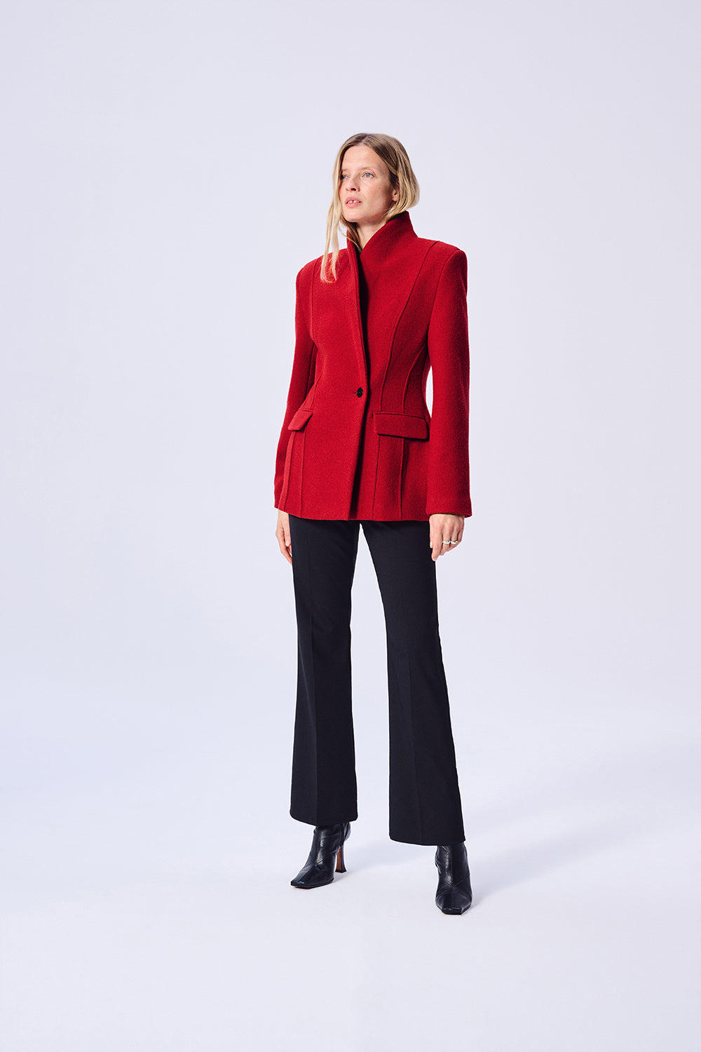 MARYNARKA WEŁNIANA SUITS RED