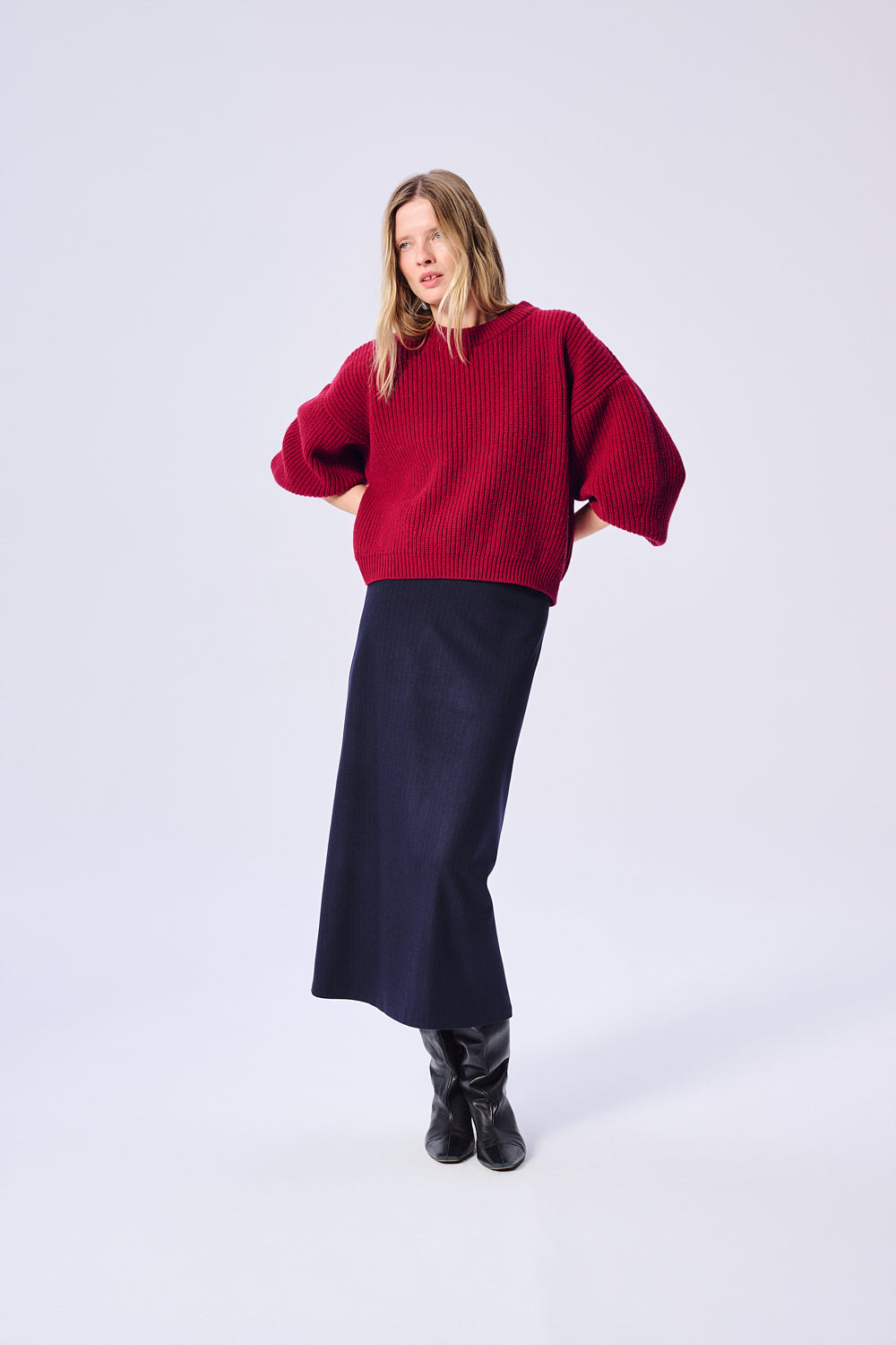 SPÓDNICA WEŁNIANA MAXI BOUGIE