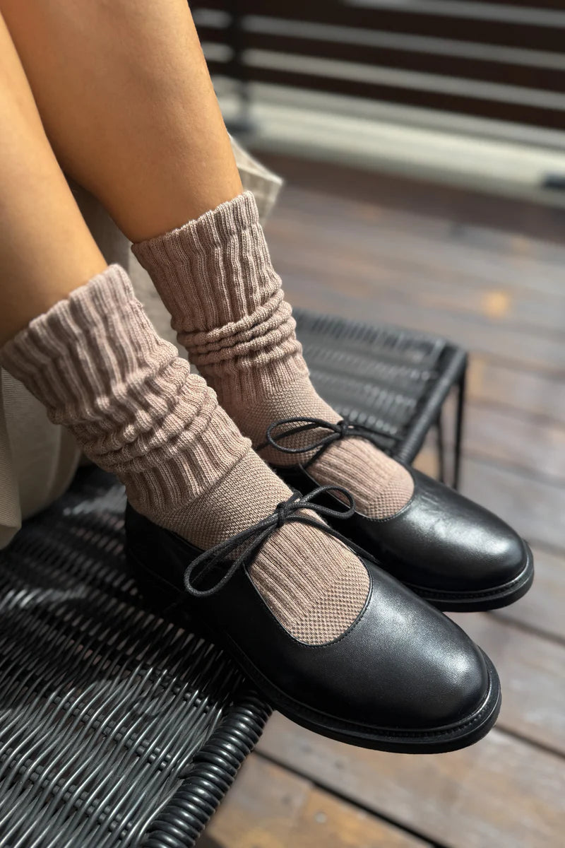 LE BON SHOPPE SKARPETKI BALLET MOCHA MOUSSE