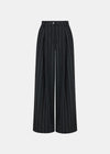 PANTALON EN LAINE À RAYURES NOIRES ELLIS