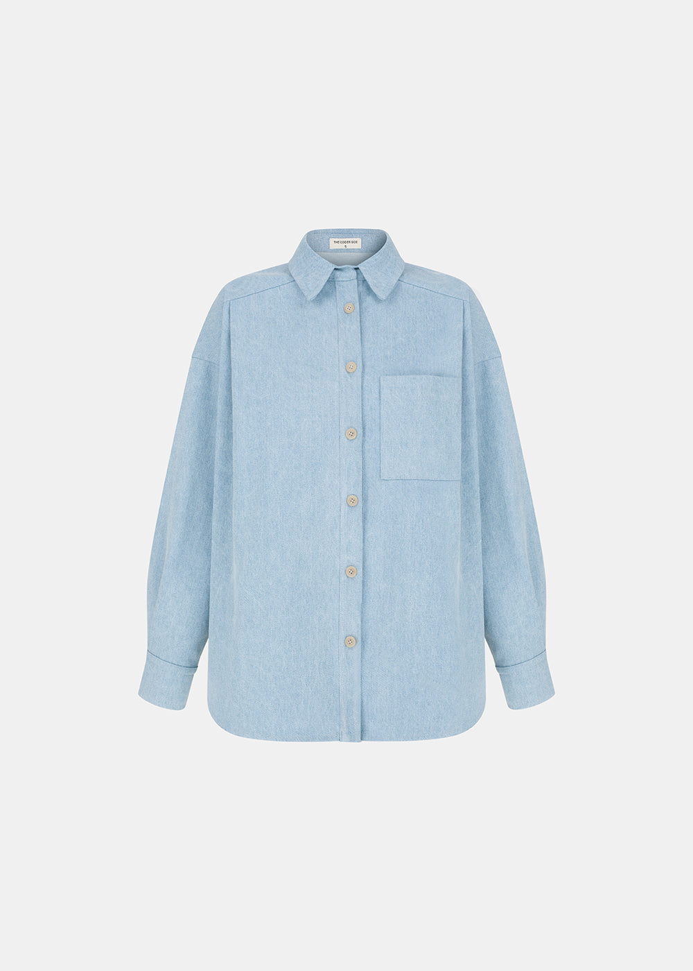 HOLLY ÜBERGRÖSSE JEANS-HEMD HELLBLAU