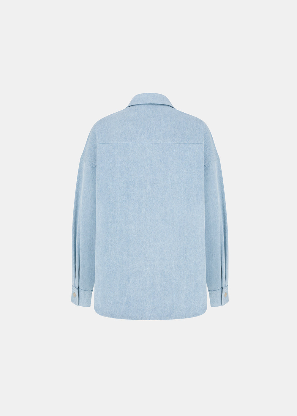 HOLLY ÜBERGRÖSSE JEANS-HEMD HELLBLAU