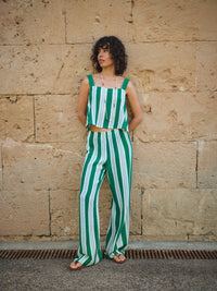 MARISOL HOSE STREIFEN GRÜN