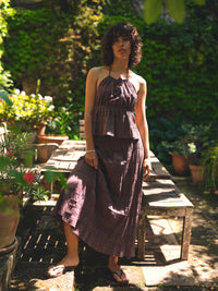 JUPE BRISA MARRON