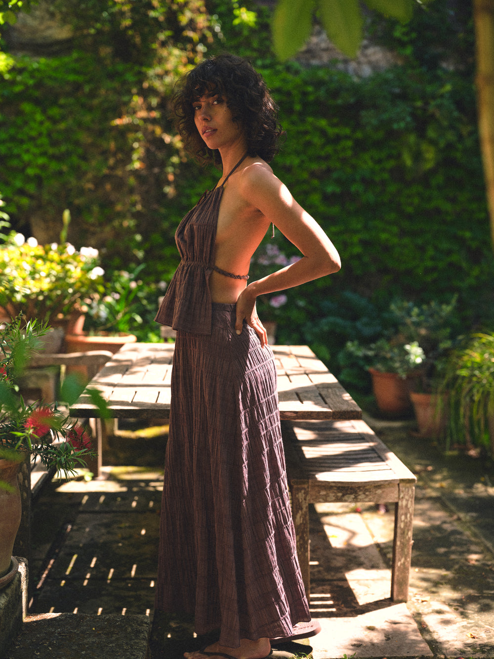 JUPE BRISA MARRON