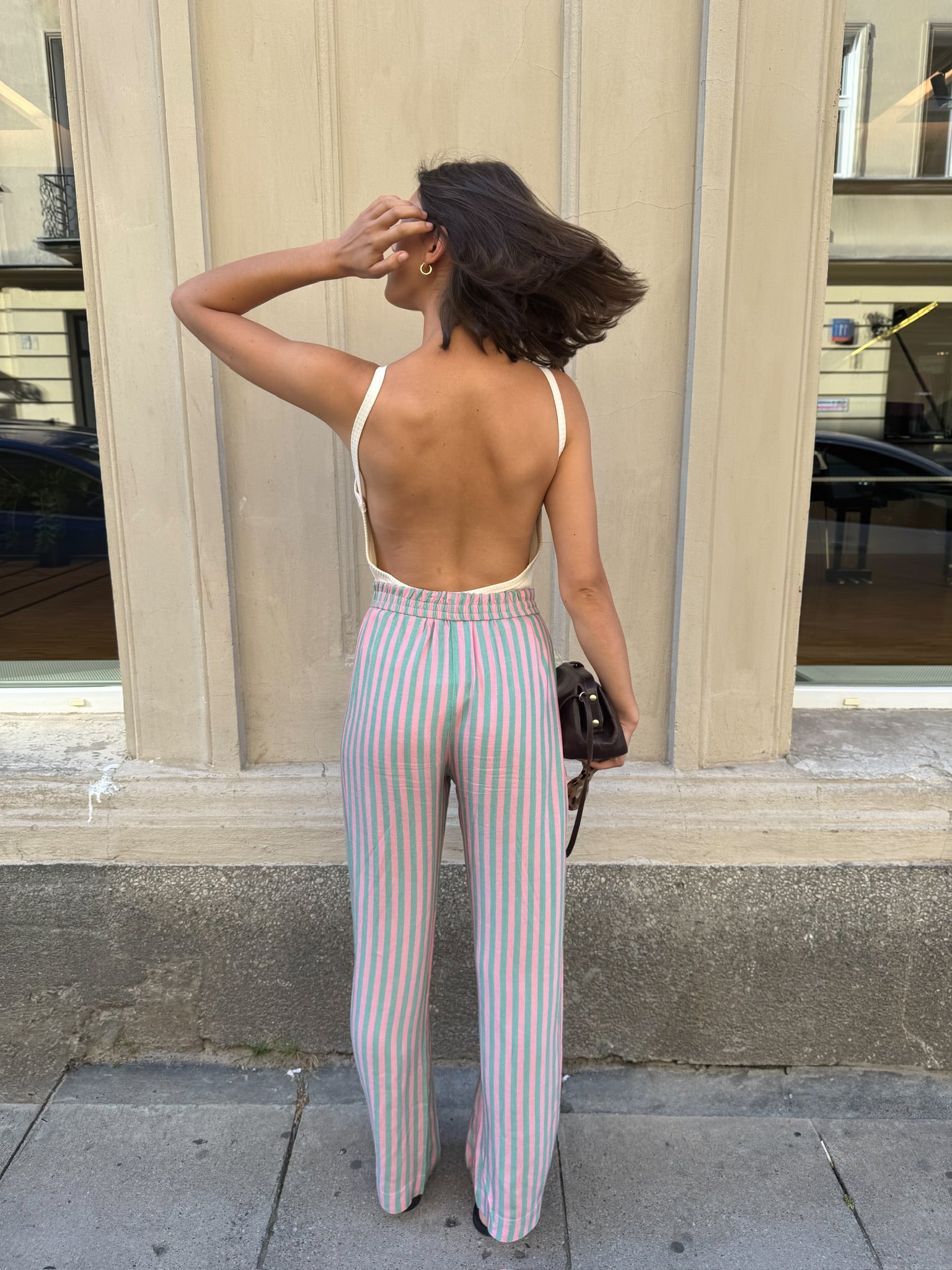 COOPER PANTALON RAYURES VERT