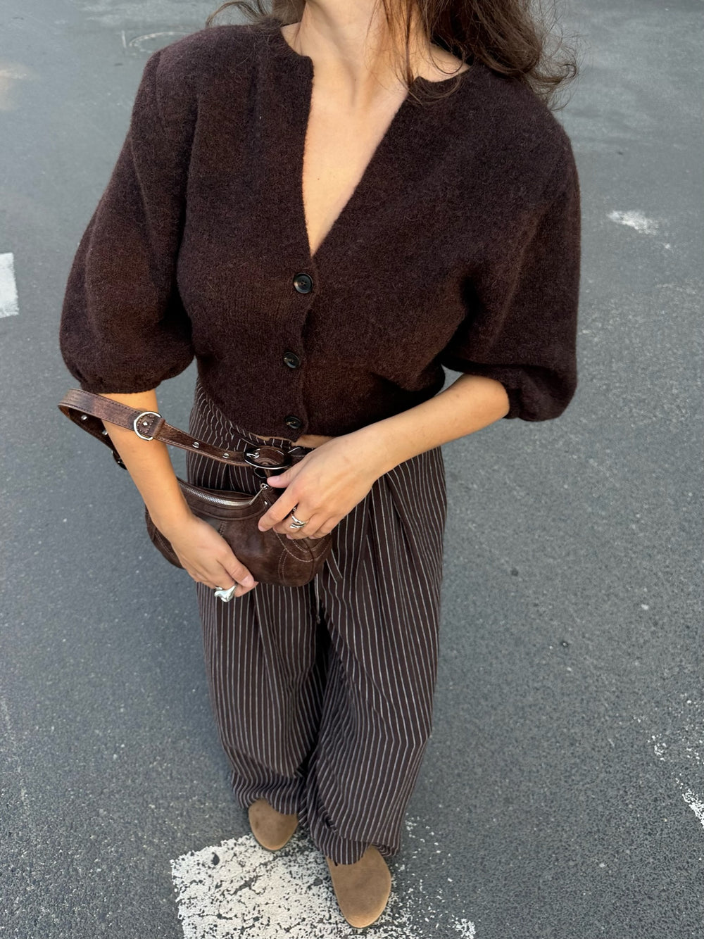 FLOW PANTS STRIPES BROWN