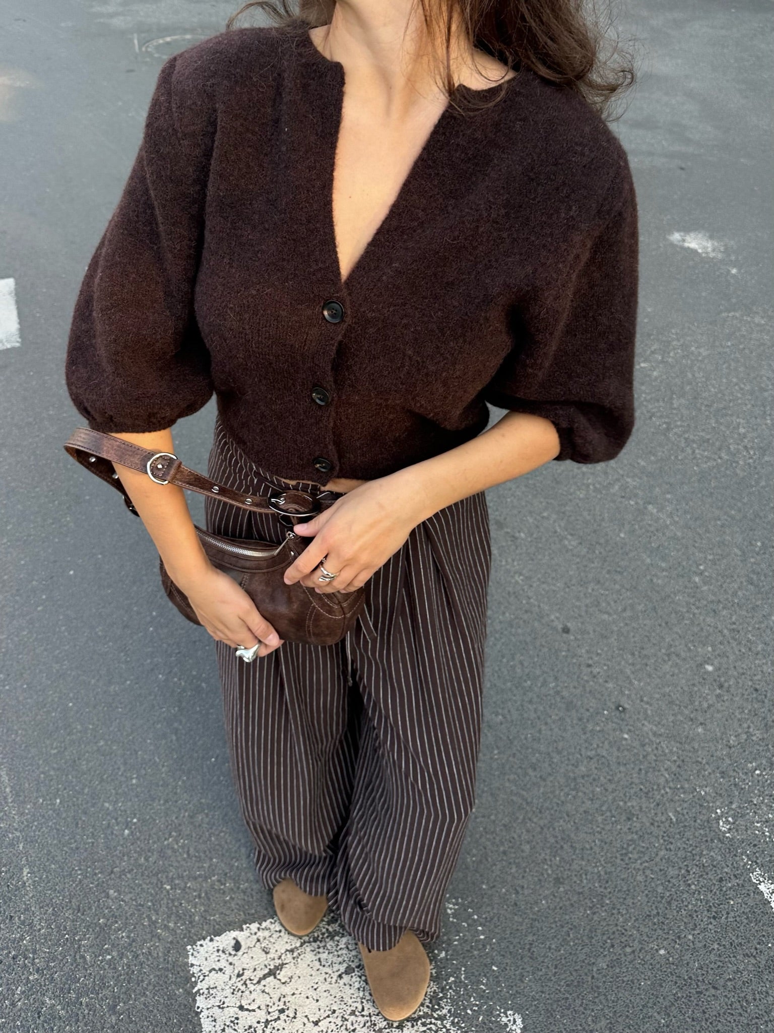 FLOW PANTS STRIPES BROWN