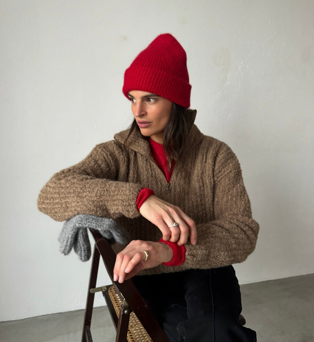 CZAPKA WEŁNIANA PIXIE RED