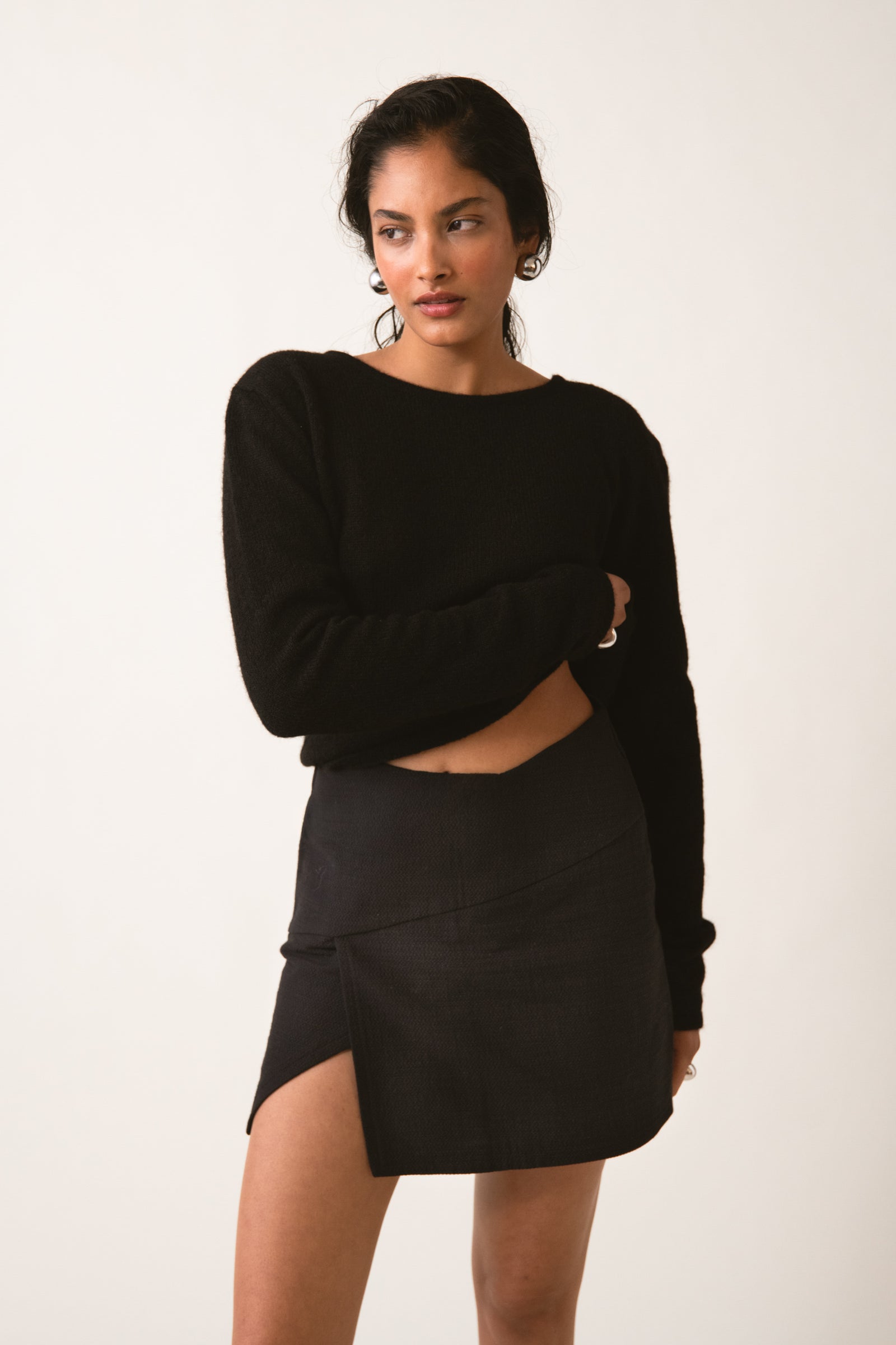 MOON PULLOVER SCHWARZ