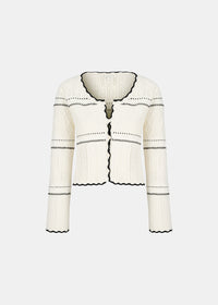 TESSA CARDIGAN GEBROCHENES WEISS