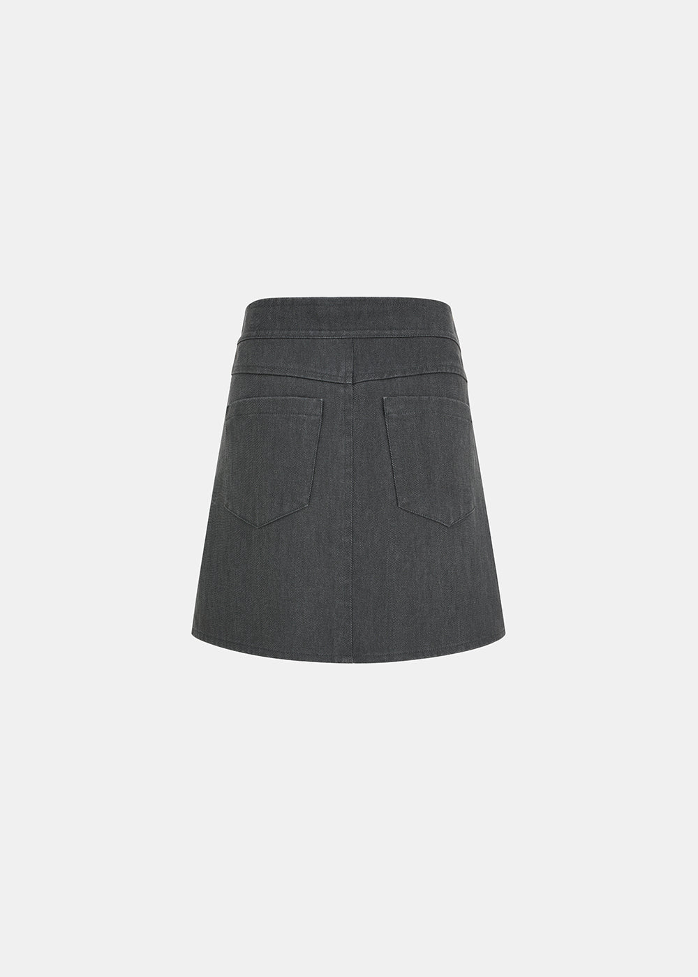 ZING DENIM SKIRT GRAPHITE