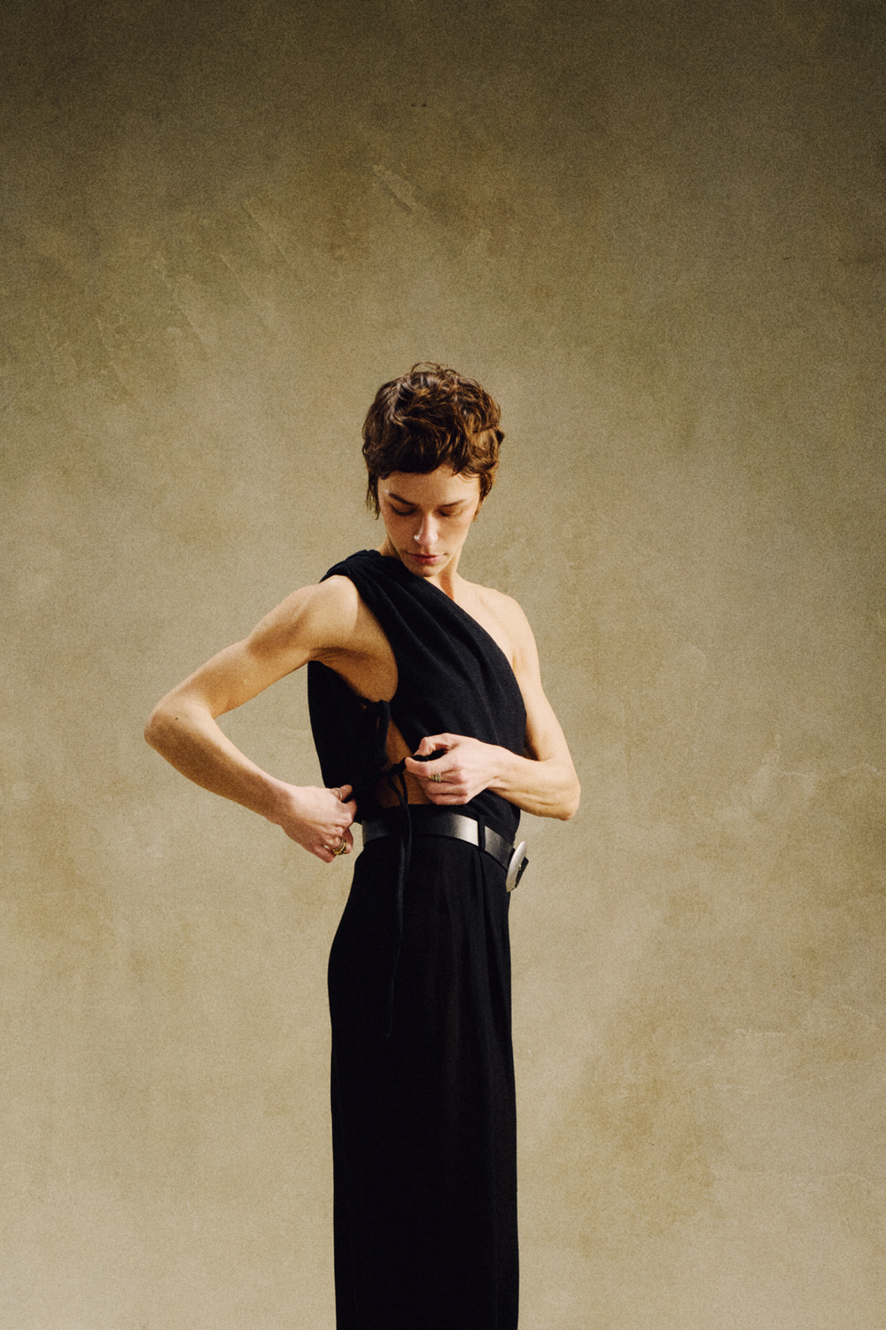 PETIT ONE-SHOULDER TOP SCHWARZ