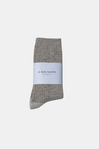 LE BON SHOPPE SKARPETKI WOOL WAFFLED OATMEAL