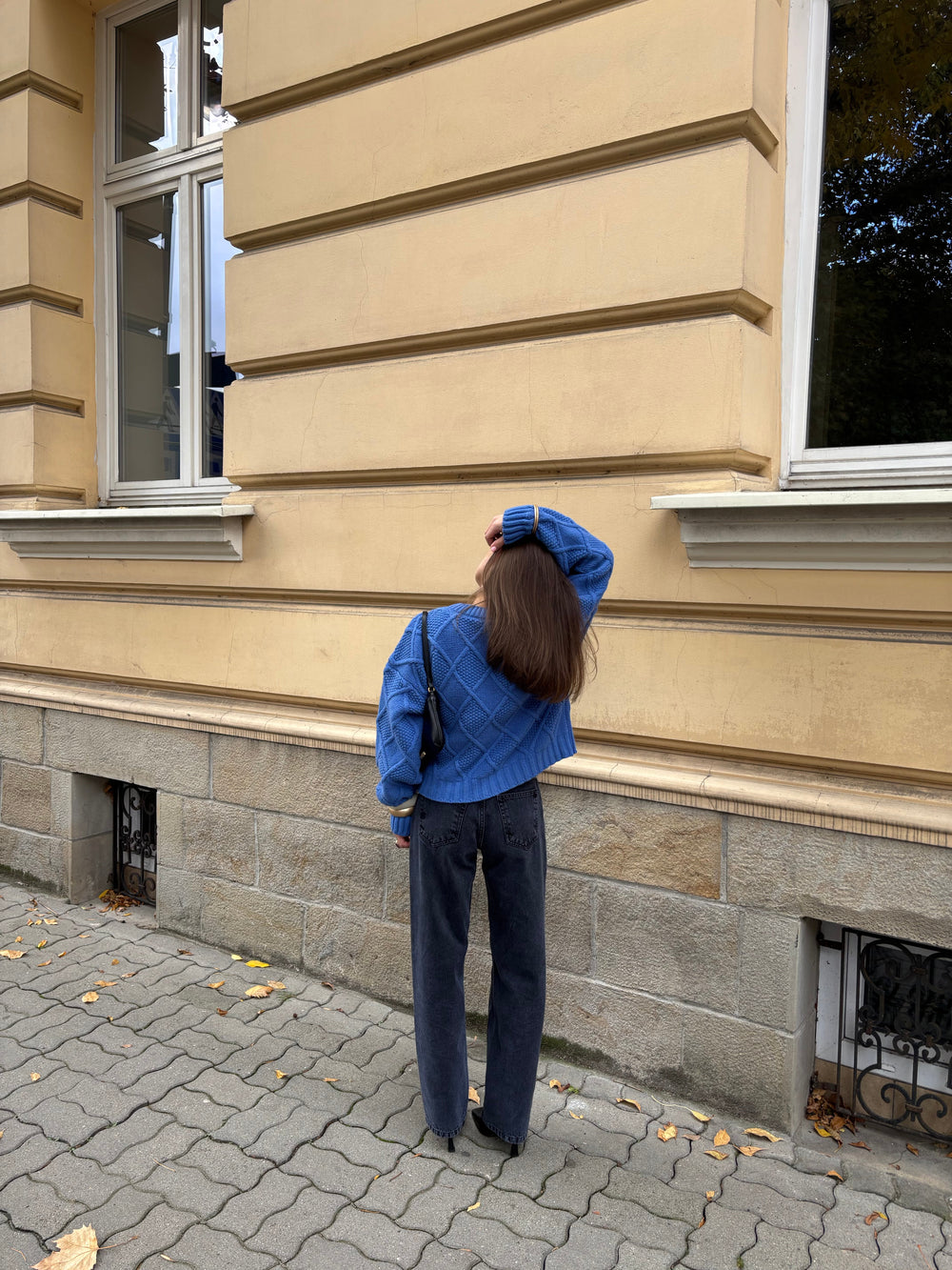 SWETER WEŁNIANY VOILA NIEBIESKI