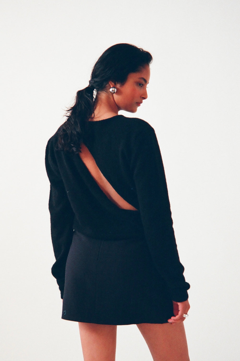 MOON PULLOVER SCHWARZ