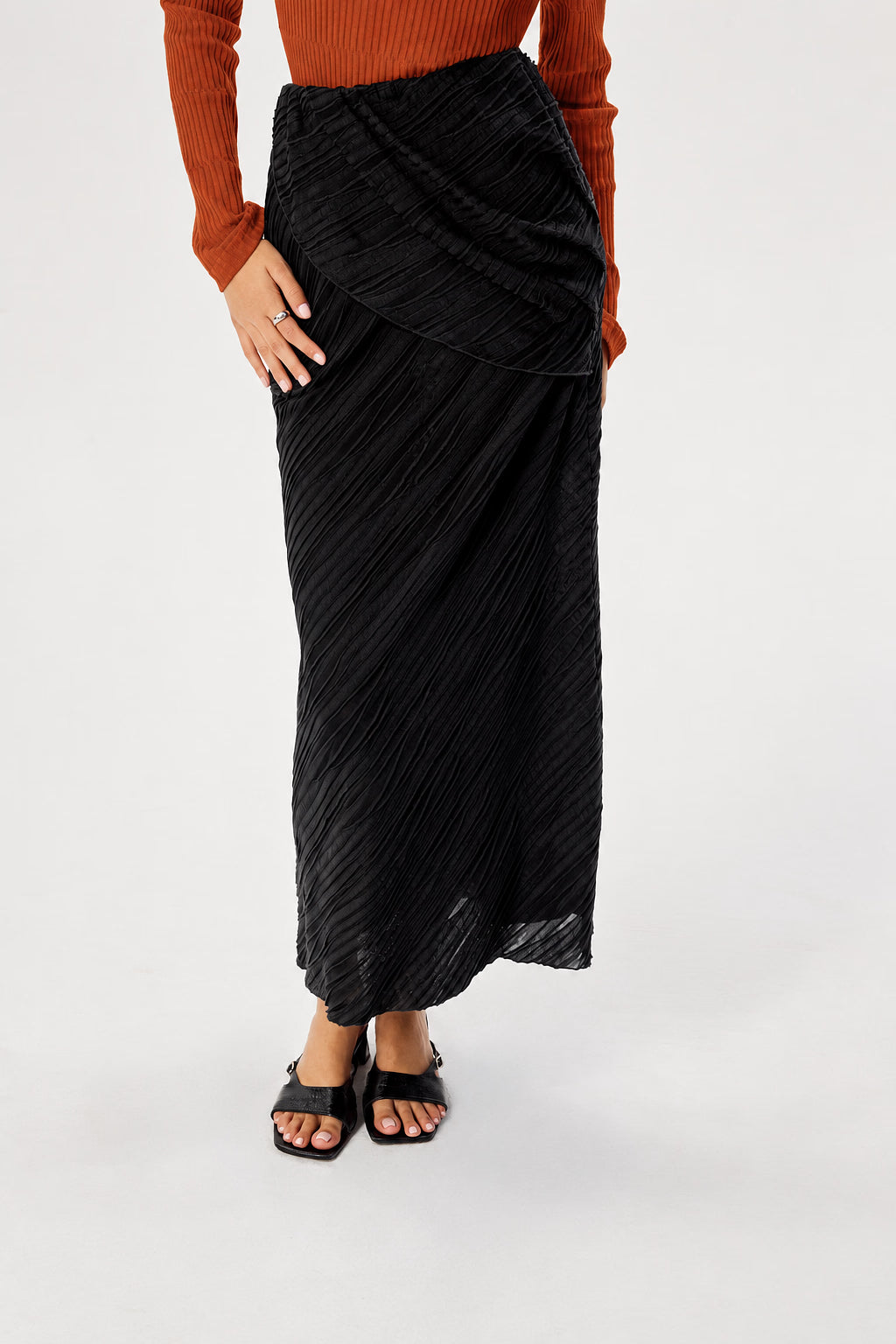 LIAISON MAXI SKIRT BLACK